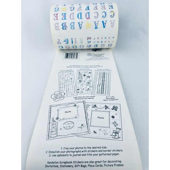 Vintage Sandy‎ Lion Sticker Roll Baby Alphabet Border Scrapbooking Sandylion - Picture 9 of 14